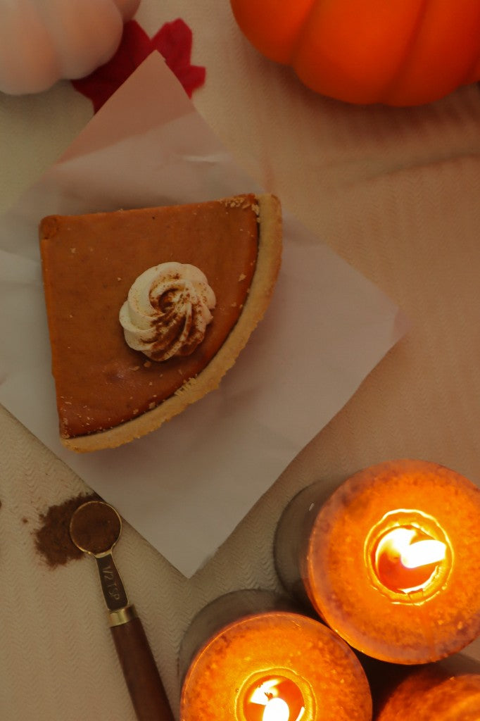 Pumpkin pie styled with Tula pumpkin spice.