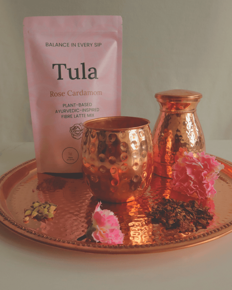 Rose cardamom fiber latte mix by Tula (large pack)